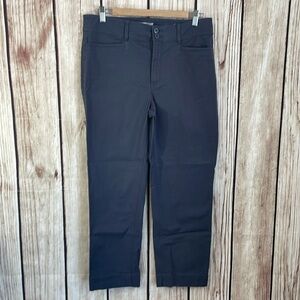 Loft Gray Straight Crop Trousers - Size 8